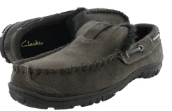 Clarks Men Warm Cozy Easy On Slip On Moccasin Slippers Warren