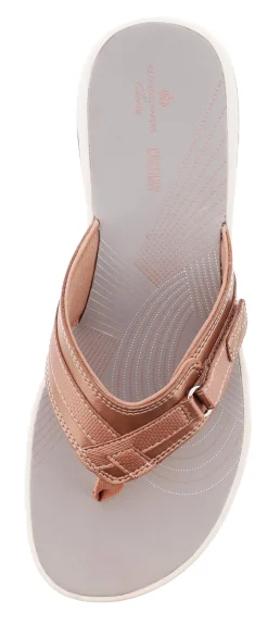 Clarks Women Sandals Lightweight Flip Flops Breeze Sea