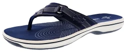 Clarks Women Sandals Lightweight Flip Flops Breeze Sea