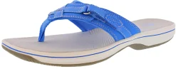 Clarks Women Sandals Lightweight Flip Flops Breeze Sea