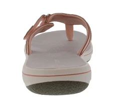 Clarks Women Sandals Lightweight Flip Flops Breeze Sea