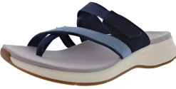 Clarks Women's Solan Surf Hook & Loop Strap Narrow Flip Flops
