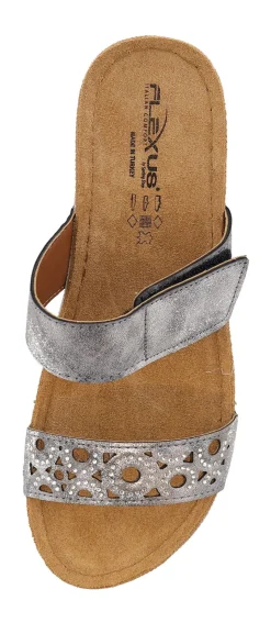 Flexus Women's Kalmia Comfortable Hook & Loop Slide Sandals