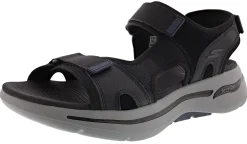 Skechers Men's Go Walk Arch Fit Sandal Mission Hook & Loop Strap Sandals