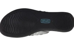 Softwalk Womens Summer Wide Width Leather Sandals Wedge Slides