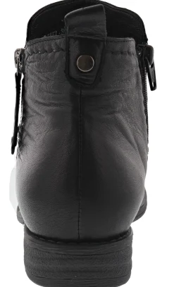 Spring Step Women Side Zipper Leather Booties Oziel